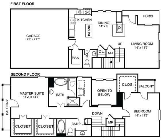 2x2.5 B3 Renovated 15162VIZ floor plan